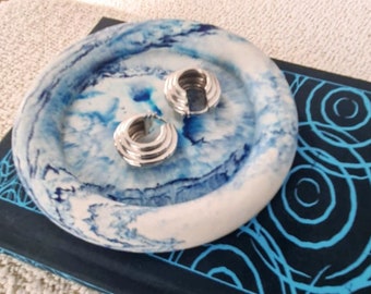 Round|Ocean|Wave|trinket tray|Blue|Nature|Sea-handmade to order|perfect gift for her/mum/girlfriend/best friend/family/birthday/Mothers day