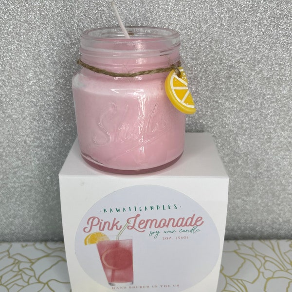 Pink lemonade candle