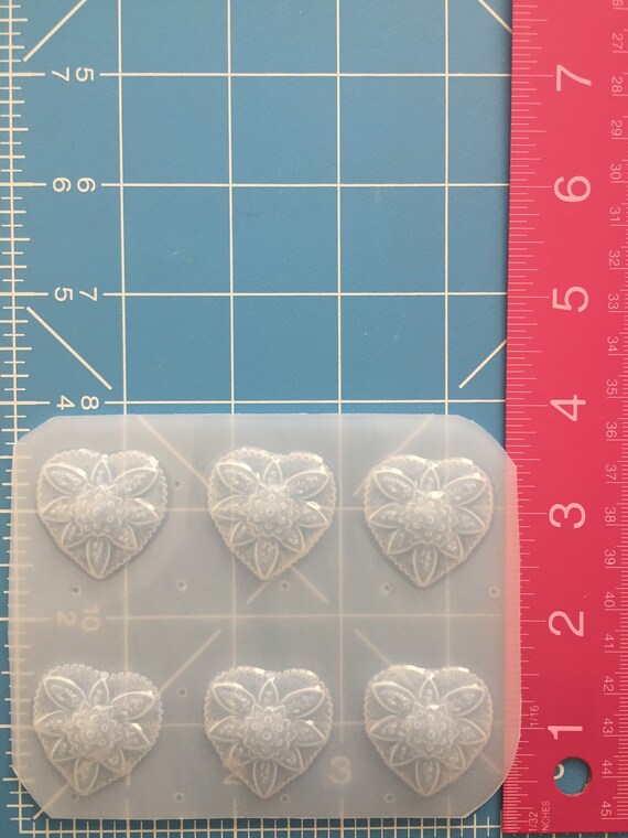 Diamond Resin Molds Heart Shape Silicone Mold Rose Heart Chocolate Mold  Candy Mold Plaster Mold Pendant Mold Jewelry Heart Mold Soap Mold 