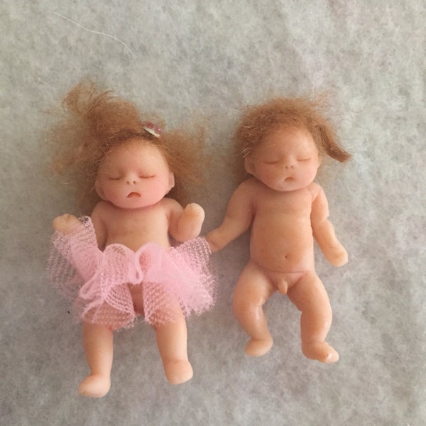 Ooak clay twins