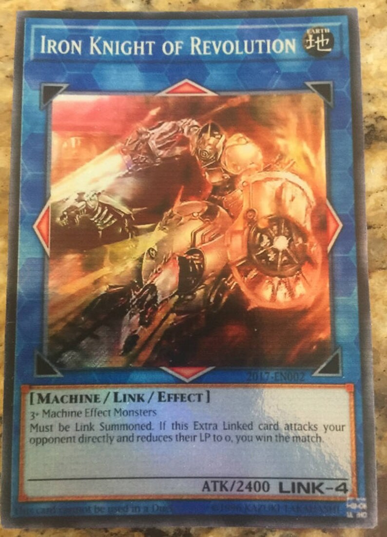 Yugioh ORICA PROXY Card Lot of 1 Iron Knight of Revolution Etsy
