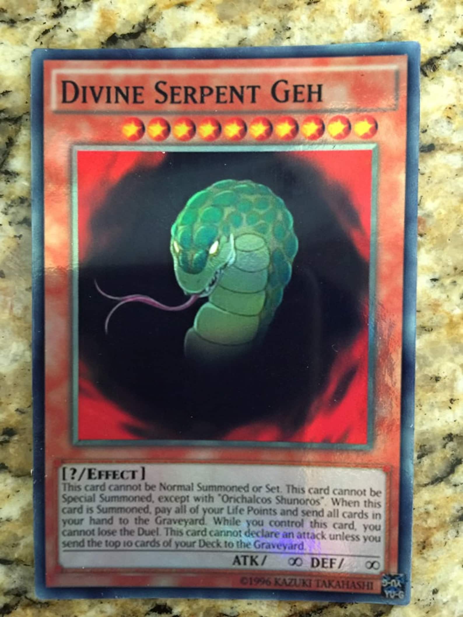 Yugioh ANIME Card Lot of 1 Divine Serpent Geh ORICHALCOS Etsy