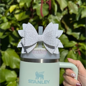 Witte Sparkle Bow Stro-topper