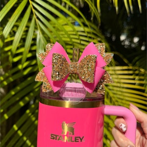 Pink Parade glitterstrik van rietje