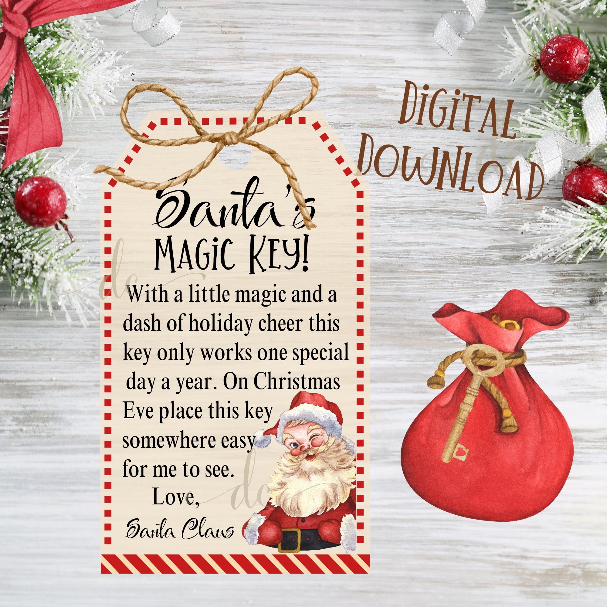 Santa's Magic Key Tags, Printable Santa Key, Christmas Key Tag Instant Download Printable Tags, Christmas Eve, Christmas Printable, DIY - Etsy santa-s-magic-key-tags-printable-santa-key-christmas-key-tag-instant-download-printable-tags-christmas-eve-christmas-printable-diy-etsy