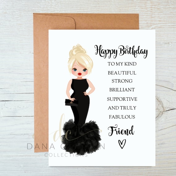 Friends Birthday Card, Little Black Dress, Best Friends, Girls Night Out, Greeting Cards - Etsy Friends Birthday Card, Little Black Dress, Best Friends, Girls Night Out, Greeting Cards - Etsy