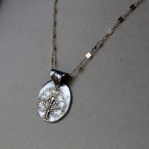 Silver and Gold Tree of Life Necklace Tree of Life Necklace - Etsy