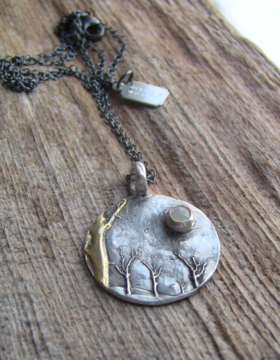 Sterling Silver Forest Necklace Enchanted Forest Jewelry Etsy