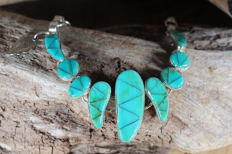 Handmade Turquoise Bracelet with Leaf Charm Turquoise Bracelet Multi Stone Bracelet