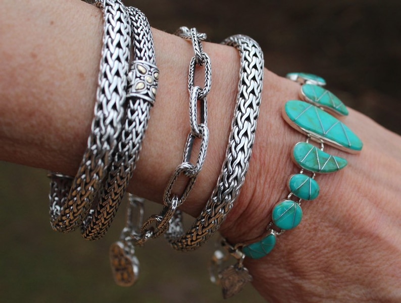 Handmade Turquoise Bracelet with Leaf Charm Turquoise Bracelet Multi Stone Bracelet