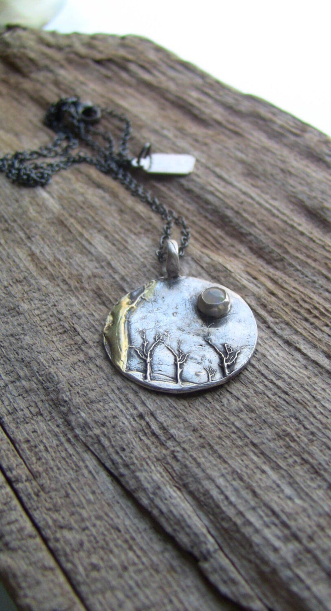 Sterling Silver Forest Necklace Enchanted Forest Jewelry Etsy