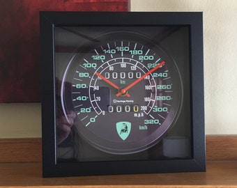 Vintage Lamborghini Countach Speedometer Wall/Shelf Clock