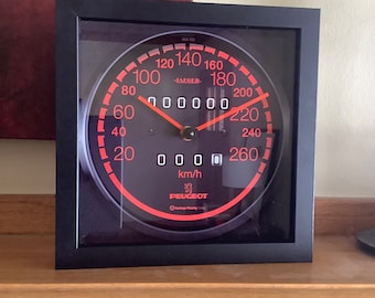 Vintage Peugeot 205 T16 Evo I Speedometer Wall/Shelf Clock