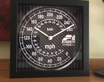 Vintage McLaren F1 Speedometer Wall/Shelf Clock