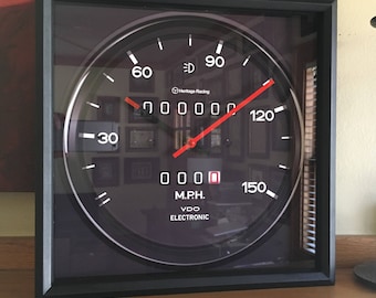 Large Personalized Porsche 911 Turbo Speedometer Wall Clock