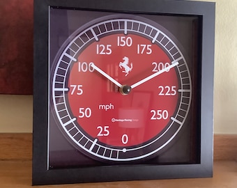 Vintage Ferrari Enzo Speedometer Wall/Shelf Clock