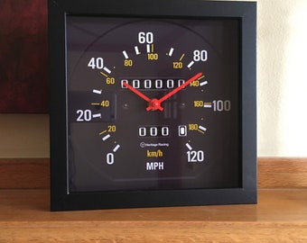 Vintage Volvo 240 Speedometer Wall/Shelf Clock