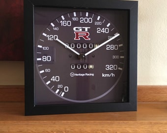 Vintage JDM Nissan Skyline R32 GT-R Speedometer Wall/Shelf Clock