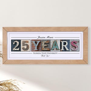 25 Years of Service Gift - Work Anniversary Appreciation - Personalized Employee Recognition Gift - Thank You Gift for Coworker or Boss