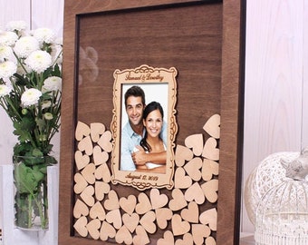 Photo Wedding Guestbook Personlized Drop Box Alternative, Custom Guestbook, anniversary, bar mitzvah gift, birthday, Guestbook with Photo