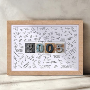 20th Wedding Anniversary Gift for Husband, Wife, or Couple - 20 Year Anniversary Ideas for Men - 20th Anniversary Gift for Him - Custom 2005