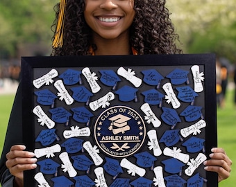 Graduation Guest Book Alternative – Personalized Graduate Gift – Class of - MAGNETIC Sign-In Board – Custom Keepsake for Graduation Party