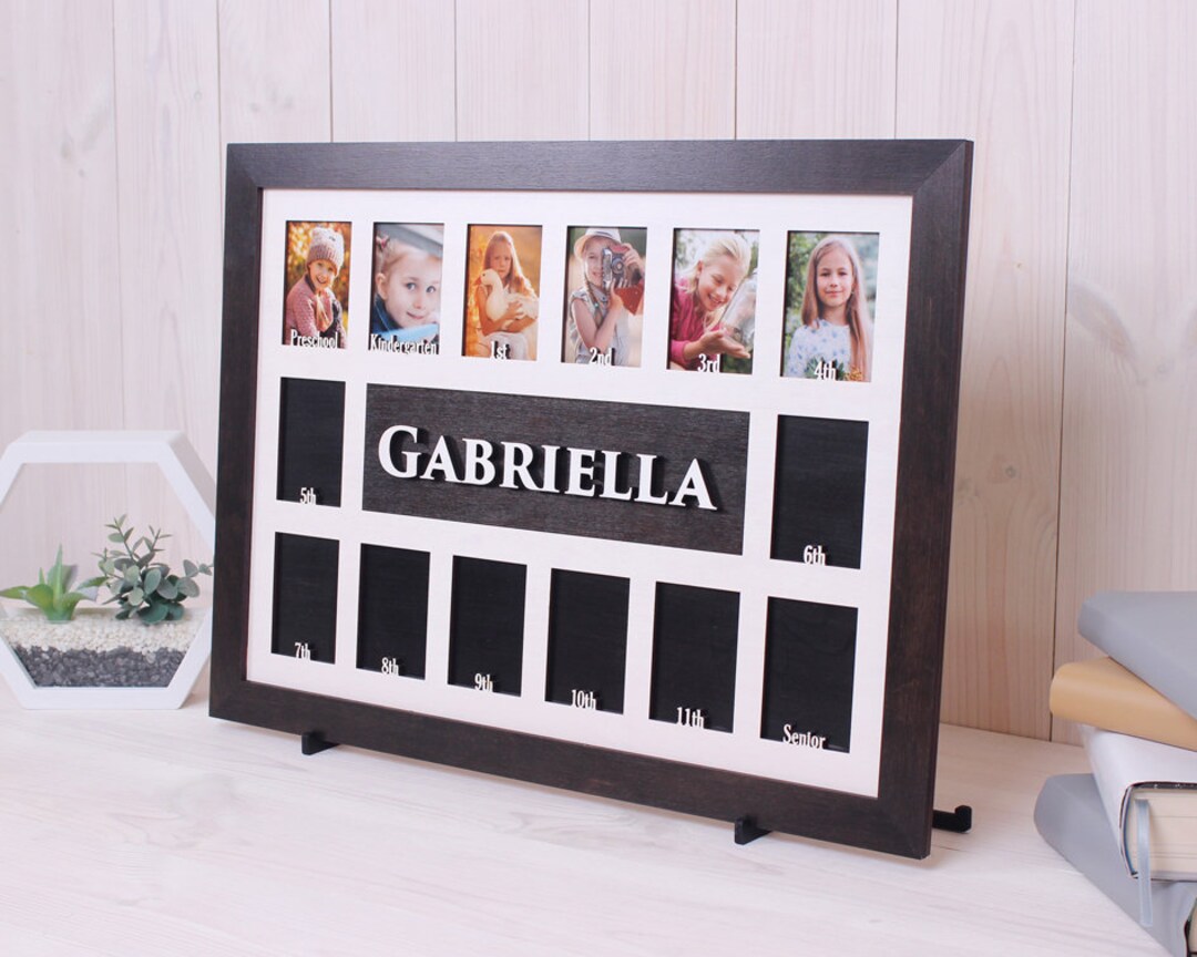 Picture Frame, School Years Personalised 3d Display, Preschool to