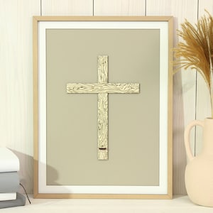 Jesus Cross Minimalist, 3D Wooden Cross, Christian Wall Art, Religious Décor, Modern Cross, Jesus art, Scripture wall art, Housewarming Gift