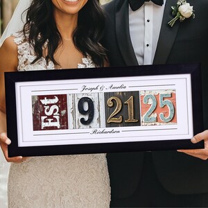 Personalized Wedding Gift - Custom Framed Date Sign - Unique Anniversary Gift for Him or Her - Bridal Shower Gift - Wedding Date Print Art