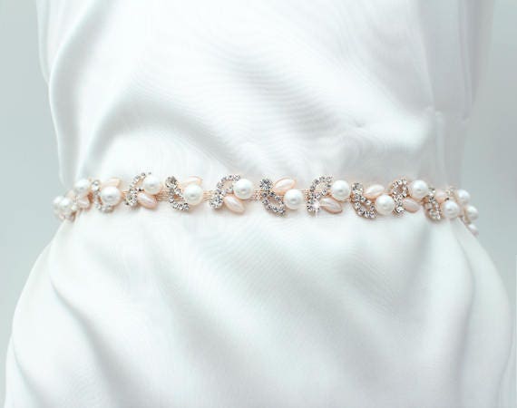 SALE Thin Bridesmaid belt Wedding Dress Belt Bridal Belt | Etsy