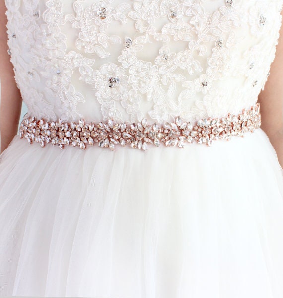 rose gold bridesmaid belt