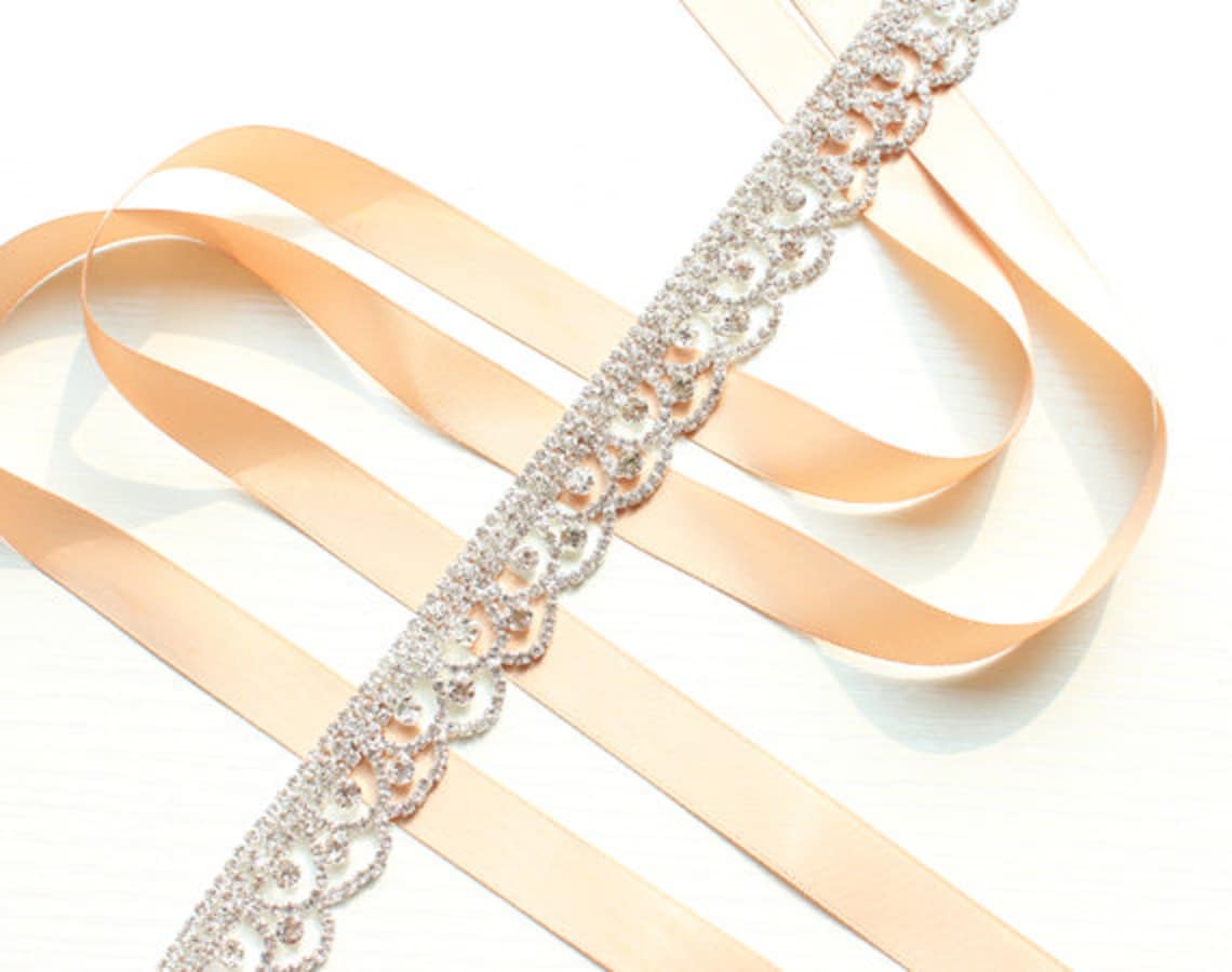 Wedding Belt Wedding dress belt Bridesmaid Belt Rhinestone Etsy