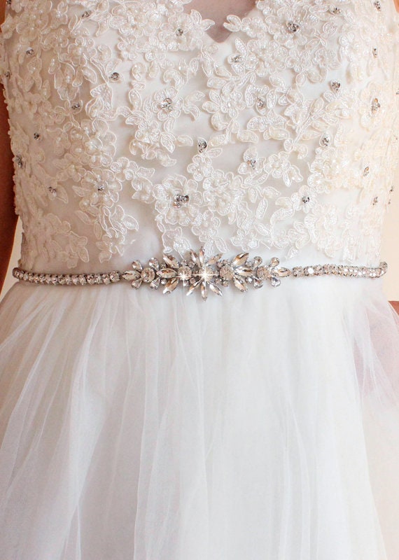 wedding dress belts crystal