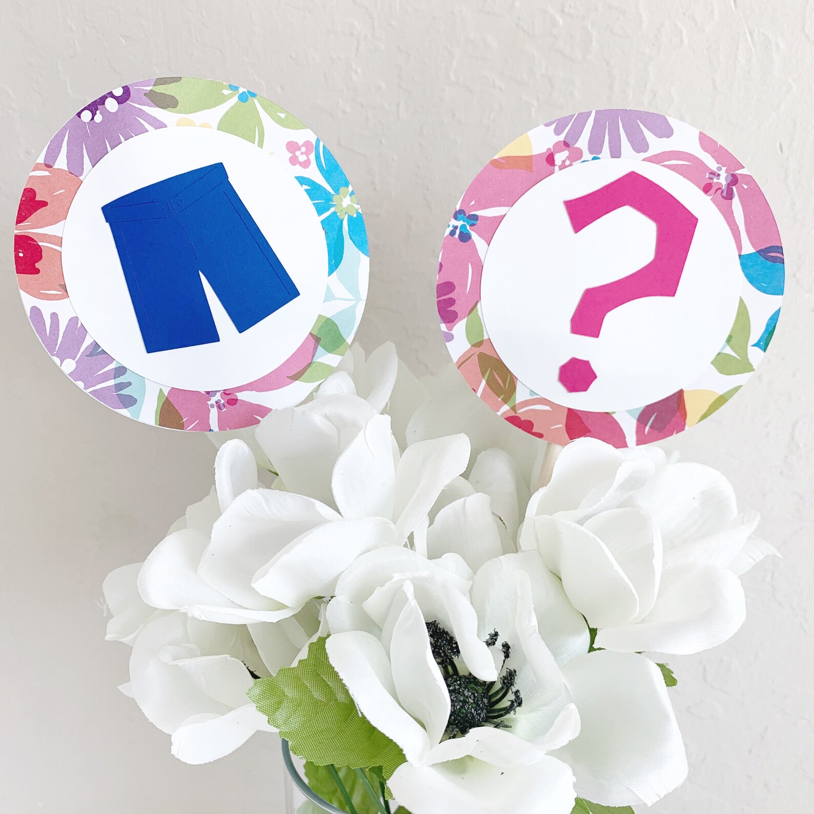 Hawaiian Gender Reveal Centerpiece Tropical Gender Reveal Etsy