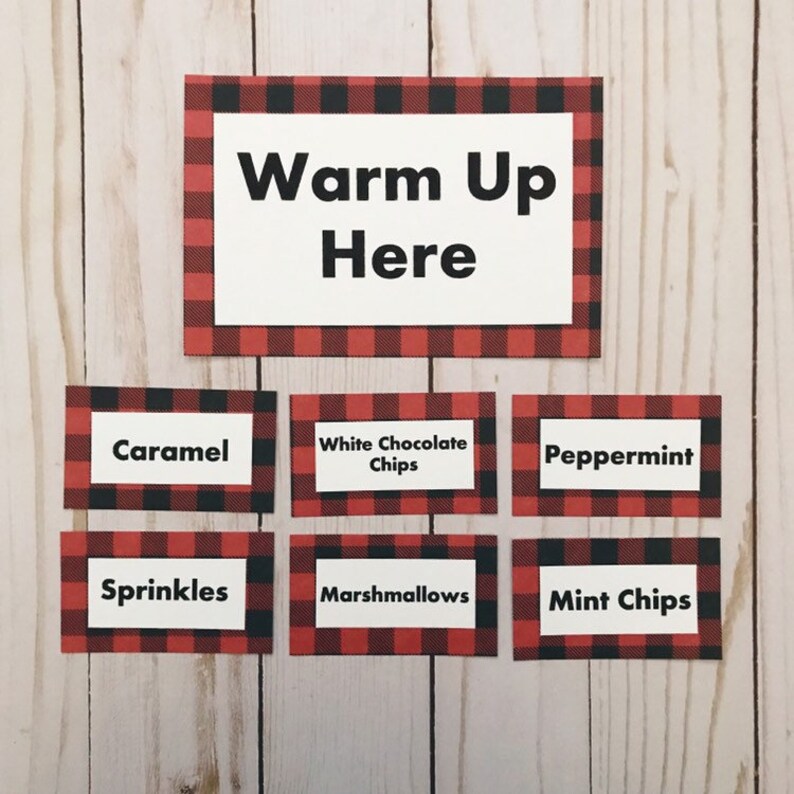 Hot Cocoa Bar Signs Hot Cocoa Stand Cards Hot Cocoa Bar for Etsy