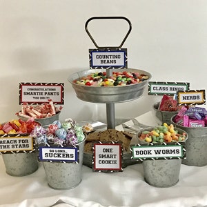 Graduation Candy Signs set of 9  Candy Bar Sign  Candy Sign image 1