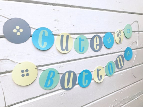 Cute As A Button Baby Shower Baby Shower Decorations Baby