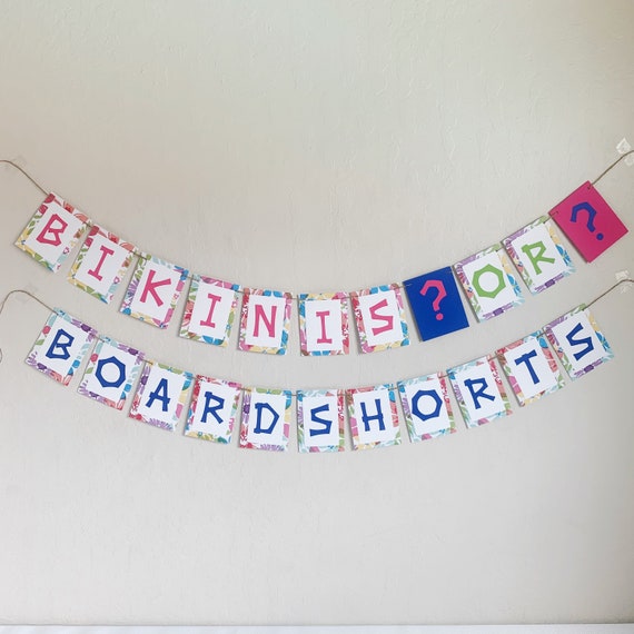 LAST ONE! Hawaiian Gender Reveal Party Banner Gender Reveal Party