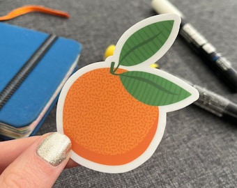 Fresh Orange Sticker – Waterproof Vinyl Fruit Decal
