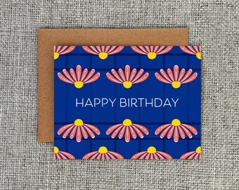 Happy Birthday Daisies - Floral Birthday Card