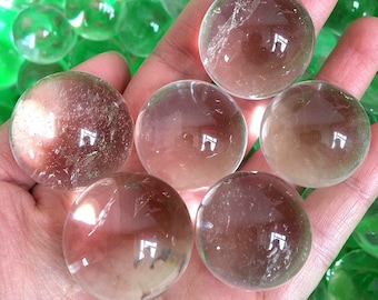 Clear Crystal Quartz Ball Sphere Natural Rock Quartz Sphere Roundness Clear Crystal Undrilled Healing Crystal Ball
