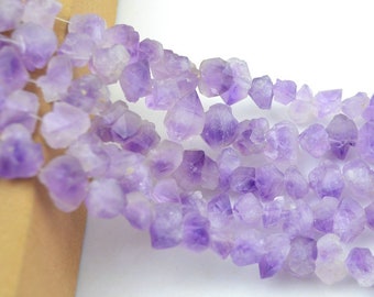 Amethyst Druzy Beads Strand Crystal Point Natural Namibia Raw Genuine Rough Purple Amethyst Nugget Crystal Beads Healing Crystal