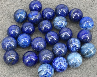 Natural Small Blue Lapis Lazuli Ball No Hole Stone Sphere Gemstone Undrilled Beads Mini Ball, 12mm 14mm 16mm 18mm 20mm