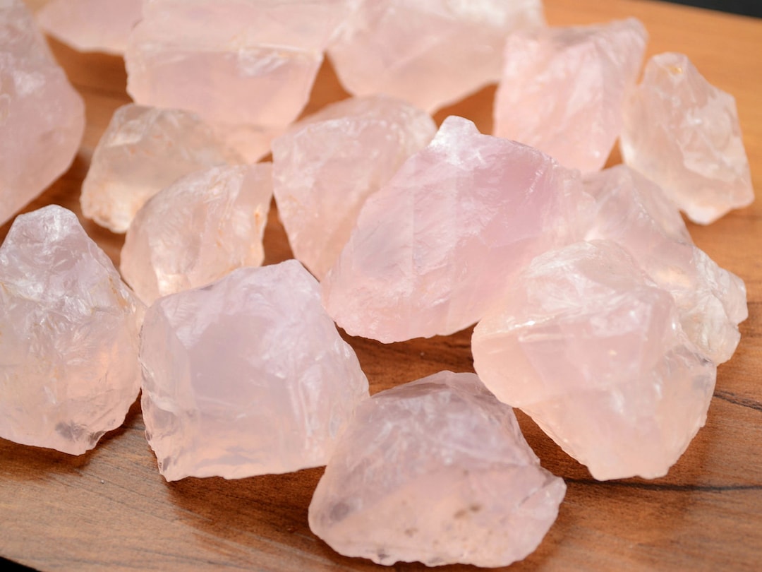 Raw Natural Rose Quartz Loose Stone NO HOLE Crystals Stone Irregular ...