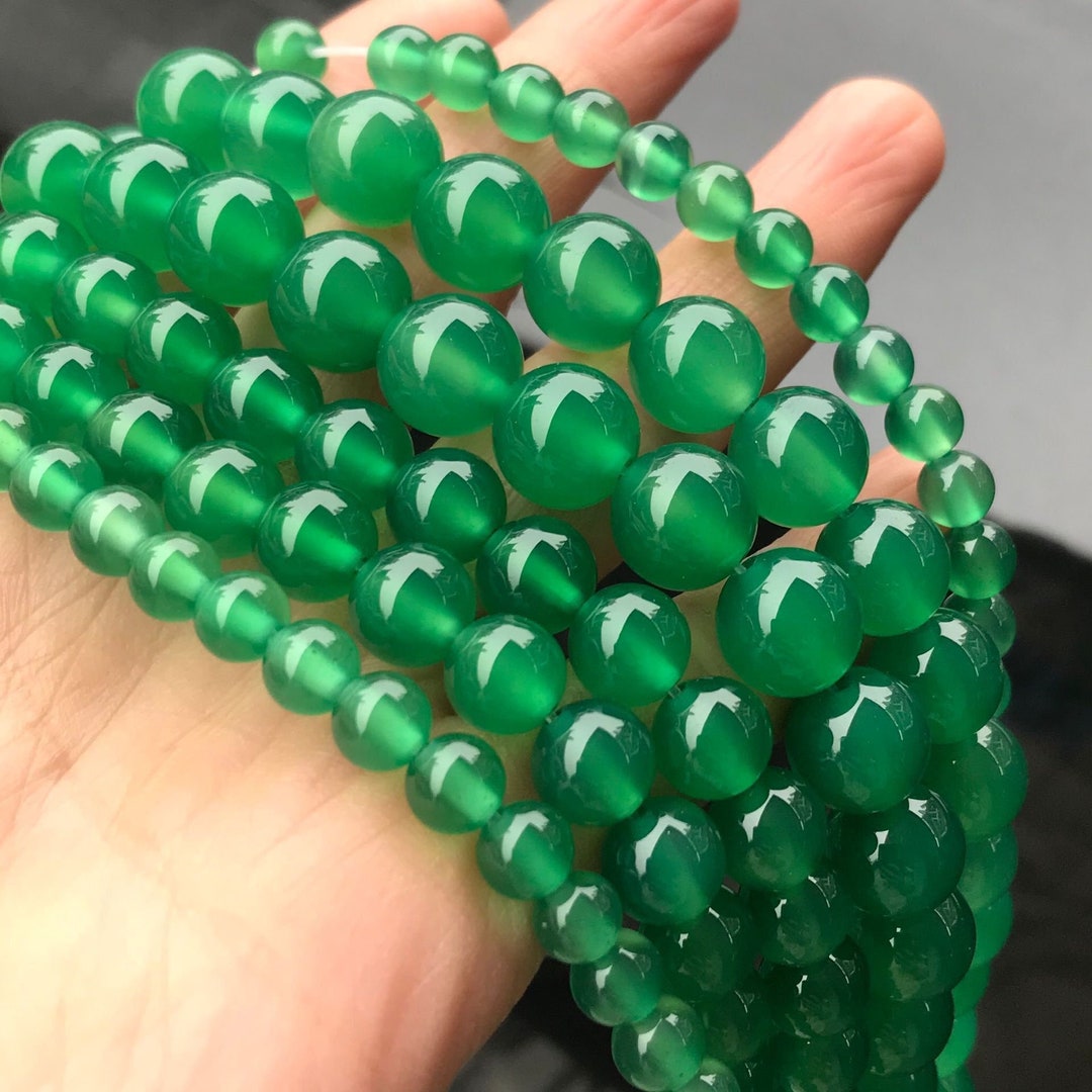 Anello Di Pietra Di Muschio Verde Naturale Argento S925 Atmosfera Europea Americ - Foto 13