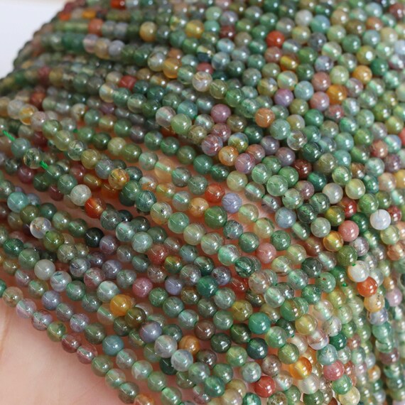 Perle Di Pietra Di Giada Persiana Multicolore Naturale Perline Distanziatrici Rotonde Allentate Per La Creazione Di Gioielli Accessori Per Bracciali Fai Da Te 15 ''6 -12MM - Foto 10