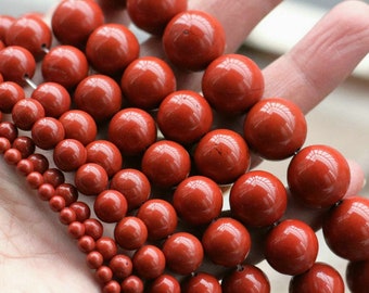 Natural Red Jasper Beads Genuine Red 5A Gemstone Smooth Round Loose Beads Size Options 4mm 6mm 8mm 10mm 12mm Wholesale