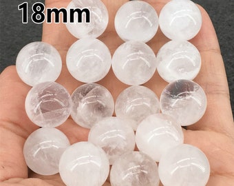 Natural Small Clear Quartz Sphere No Hole Crystal Ball Gemstone Undrilled Beads Healing Crystal Mini Ball,4mm 8mm 10mm  14mm 16mm 20mm