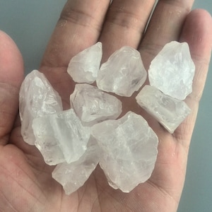 Rock Crystal Quartz Raw Rough Quartz Beads Nugget Crystal Bead Healing Crystal Beads Centre Drilled Hole 1659