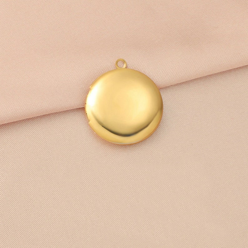 Cloth Locket 25mm Stainless Steel Round Locket Pendant Photo Locket Charm for DIY ...